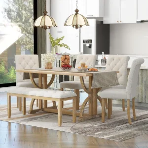 6 pc Dining Set w/bench