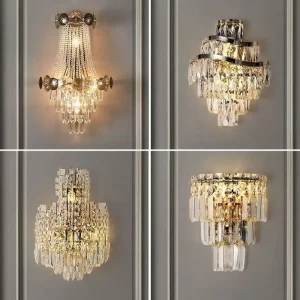 crystal wall lights