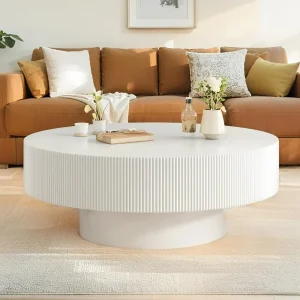 white wooden coffee table